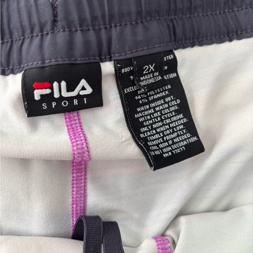 FILA Sport Women’s Size 2x Running Shorts Navy Pink Purple Workout Gym Casual - Picture 3 of 7